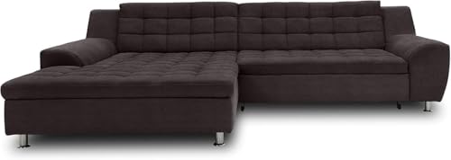 DOMO. collection Ecksofa Merida, Sofa in L-Form, Eckcouch, Couch-Garnitur, Polsterecke 304 x 200 x 84 cm (BxTxH), espresso