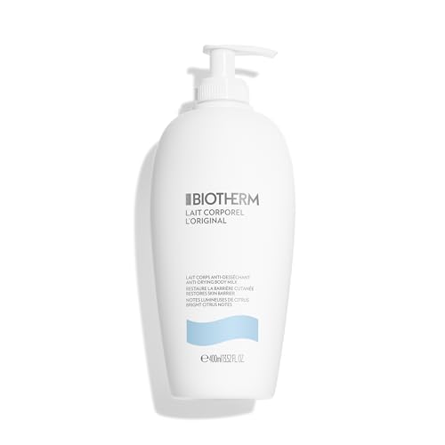 Biotherm Lait Corporel L'Original, feuchtigkeitsspendende Körperlotion mit Life Plankton für geschmeidige Haut, sanfte Körperpflege mit zartem Zitrusduft, Bodylotion für hydratisierte Haut, 400 ml