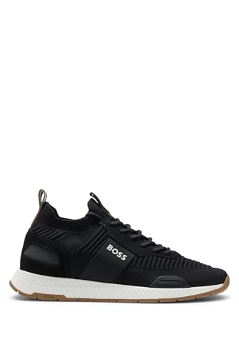BOSS Men Titanium_Runn_knst_N Sneaker Black 44 EU