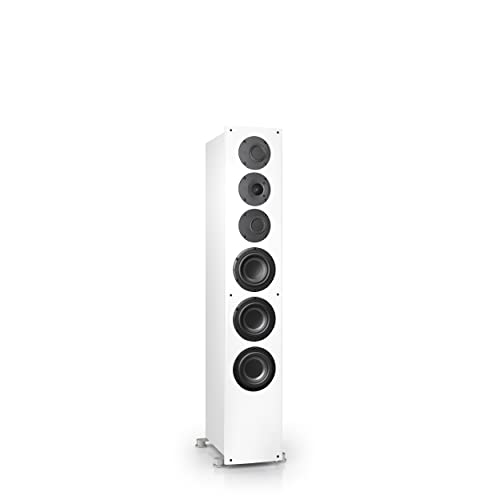 Nubert nuVero 110 | Weißer Standlautsprecher | 1 Stück High End Standlautsprecher | Lautsprecher für Musikgenuss | HiFi Qualität auf höchstem Niveau | Passive Standbox 3 Wege Technik Made in Germany
