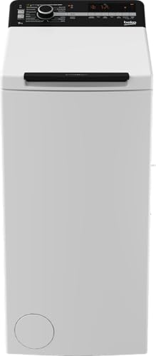 Beko BTL1WFP10622DE freistehende Waschmaschine, Waschvollautomat, 6 kg, Toplader, 1200 U/min, Hygiene+ allergikergeeignet, Express, Weiß