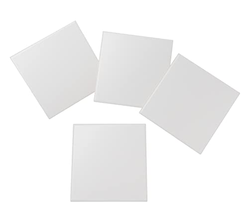 Fliesen Keramik 4 Stück 15x15cm Serviettentechnik Porzellanmalfarbe Bastelfliese Mosaikfliese Matt