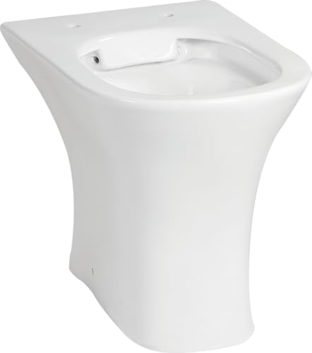 sanicomfort Stand-WC REKIA, Tiefspüler, spülrandlos, Abgang waagrecht, Sanitärkeramik, weiß, ohne WC-Sitz