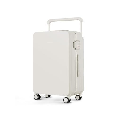 TUPLUS Koffer Trolleys Leicht Reisekoffer mit 4 Rollen Hartschalenkoffer PC Rollkoffer Reißverschluss TSA-Schloss,Impression Classic Serie,67.5cm-61L,Weiß