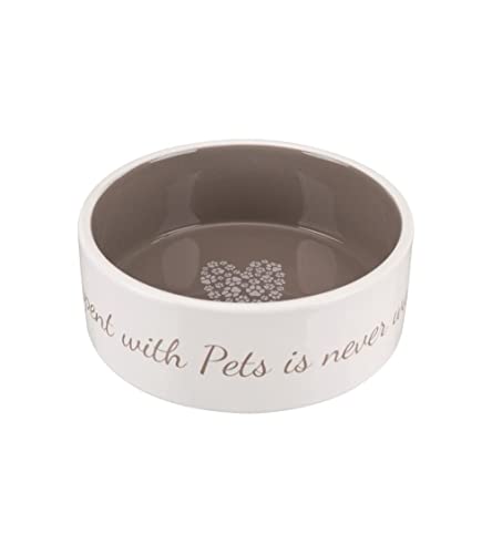 Trixie 25054 Napf Pet's Home, Keramik, 0,8 l/ø 16 cm, Creme/Taupe