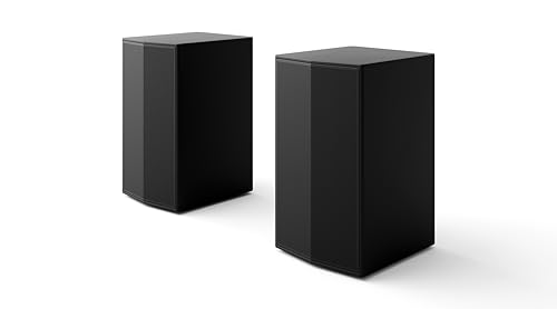 LG SPT8-S Rücklautsprecher-Set, Rücklautsprecher-Set für Soundbars, 100 W Leistung und 2,0 Kanäle, leistungsstarker und Surround-Sound, platzsparendes Design, Schwarz