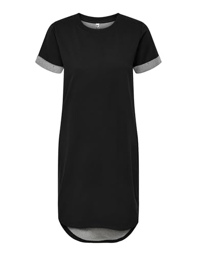 JDY Damen JDYivy Life S/S Dress Jrs Noos L ssiges Kleid, Schwarz, M EU