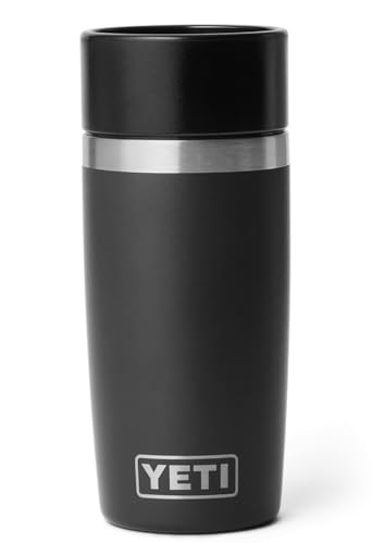 YETI Rambler Reiseflasche, Vakuumisolierter Edelstahl Mit Commuter Verschluss, Black, 12 oz (355 ml)