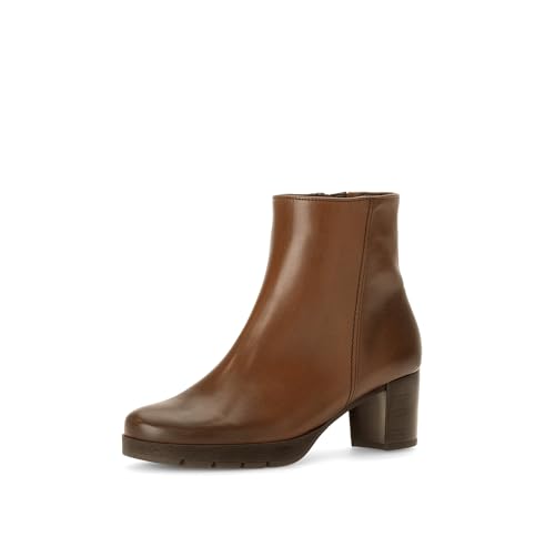 Gabor Damen Chelsea Boots, Frauen Stiefeletten,Moderate Mehrweite (G),Kurzstiefel,uebergangsschuhe,Cognac/EF (Mel.),39 EU / 6 UK