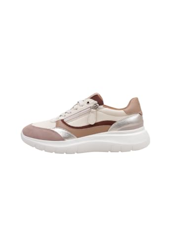 Geox Damen D PLUMMERY Sneaker, Beige, 39 EU