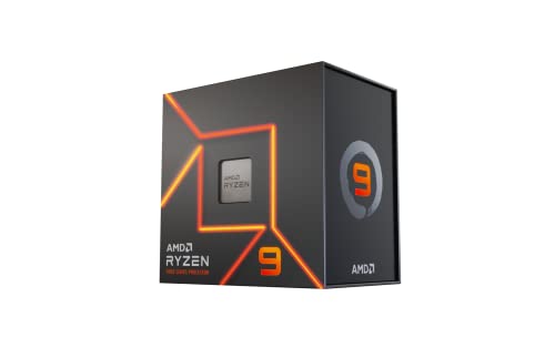 AMD Ryzen 9 7900X Prozessor (intergrierte Radeon Grafik, 12 Kerne/24 Threads, 170W DTP, AM5 Sockel, 76MB cache, Bis zu 5.6 GHz max boost, Kein Kühler)