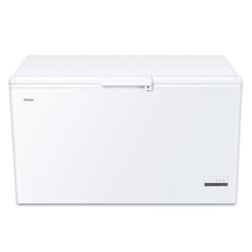 Haier Gefriertruhe CHEST SERIE 3 HCE321T I 319 L Tiefkühltruhe mit Innenbeleuchtung, Super-Gefrierfunktion & antibakterieller Dichtung I Freezer Kühltruhe inkl. 2 Metallkörben I Energieklasse D