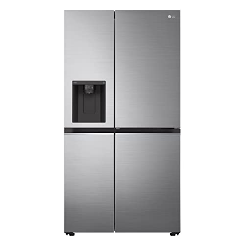 LG GSJV51PZTE | Klasse E | 635 L, Side-by-Side Kühlschrank mit Eis-, Crushed Ice und Wasserspender | interner Wassertank | Total No Frost | LINEARCooling | DoorCooling+ | Platinum Silver