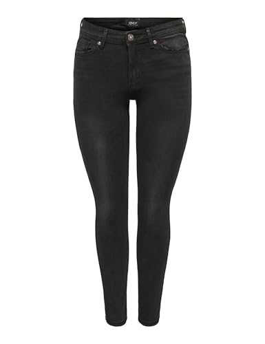 ONLY Damen Onlwauw Mid Sk Bj1097 Noos Jeans, Washed Black, M / 30L EU