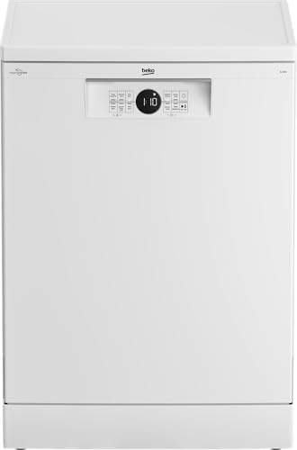 Beko BDFN26430W Geschirrspüler 60 cm, freistehend, unterbaufähig, für 14 Maßgedecke, 6 Programm, 4 Zusatzfunktionen, 3 Spülebenen, HygieneIntense, SelfDry, Programm für Halbe Beladung, Weiß