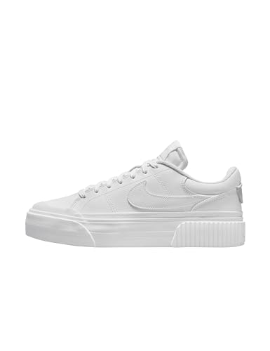 Nike Damen Schuh Sneaker Halbschuh Freizeitschuh Court Legacy Lift, Farbe:Weiß, Schuhgröße:EUR 42, Artikel:-101 White/White