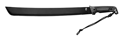Gerber Machete mit Nylon-Scheide, Klingenlänge: 45 cm, Gator Bush Machete, Carbonstahl, 31-002848, Schwarz