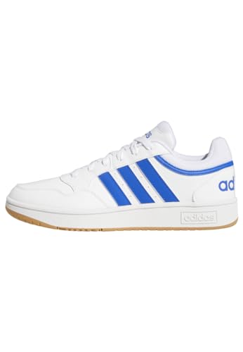 adidas Herren Hoops 3.0 Low Classic Vintage Shoes, Cloud White/Royal Blue/Gum, 42 2/3 EU