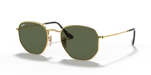 Ray-Ban Unisex Rb 3548n Sonnenbrille, Gold (Gestell: Gold,Gläser: grün 001), Small (Herstellergröße: 48)