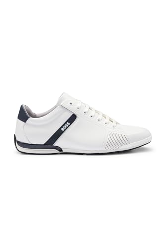 BOSS Men Saturn_Lowp_lux4 A_N Sneaker White 44 EU