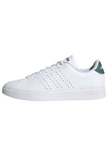 adidas Herren Advantage 2.0 Shoes, Cloud White/Core Black/Green, 42 EU