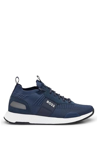 BOSS Men Titanium_Runn_knst_N Sneaker Blue 43 EU