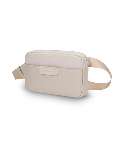 Kapten & Son Bauchtasche Bergen Crossbody Sandstone 0,8 L | Bauchtasche Damen & Herren | Handtasche Beige | Umhängetasche klein | ideal für Reisen, Alltag, City