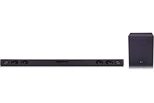 LG SQC2 2.1 Soundbar (300W) mit kabellosem Subwoofer für TVs ab 43 Zoll (Adaptive Sound Control, Bluetooth), Schwarz [Modelljahr 2023], Schwarz