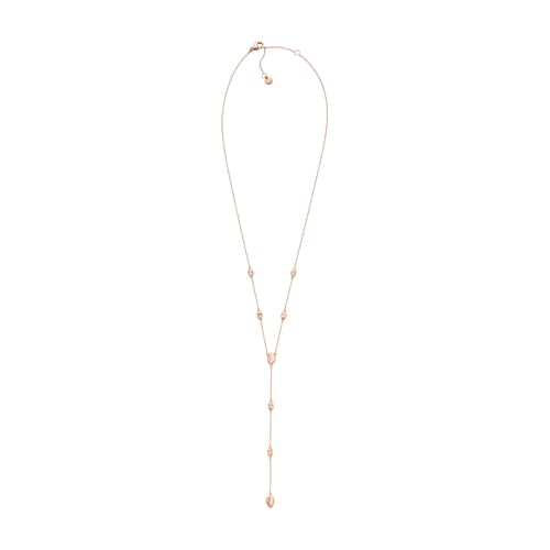 Skagen - Collier en Y Anja Pebble en acier inoxydable doré rose, pour femme, SKJ1845791