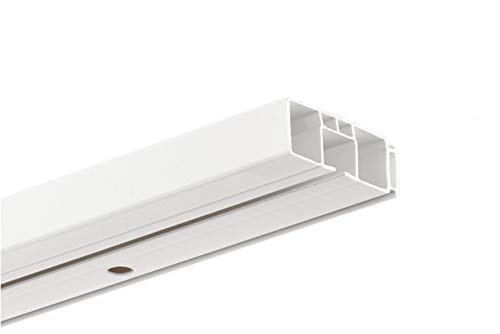 HUGG - Vorhang-Schiene (VS.380.1) 1-/ 2-/ 3- läufig, Decken-Montage, 1-Lauf - Länge: 80 cm