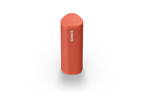 Sonos Roam, Kompakte Größe und hochwertiger Sound für zuhause und unterwegs mit diesem leichten, mobilen Smart Speaker. (rot)
