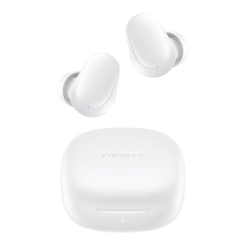 Redmi Buds 6 Play - In-Ear Kopfhörer, 36h Akkulaufzeit, 10mm Dynamik-Treiber mit 4 EQ-Einstellungen, AI-Geräuschunterdrückung für Anrufe, Bluetooth 5.4, Schnellladen für 3h Musik in 10 Minuten,White