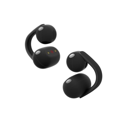 Sony LinkBuds Clip Open-Ear-Kopfhörer, Komfortables Clip-On-Design, 3 Hörmodi und satter Klang, IPX4, klare Anrufe, 37 Std. Akkulaufzeit, KI-Sprachassistent, TIPP-Steuerung, iOS & Android – Schwarz