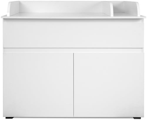 Finori Image 67A Wickelkommode, Wickeltisch mit abnehmbarem Wickelaufsatz in weiß Maß: B x H x T ca. 120 x 102 x 77 cm