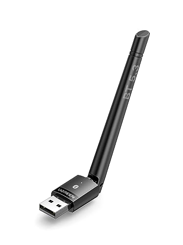 UGREEN Bluetooth Adapter 5.3 mit Großer Übertragungsreichweite Bluetooth Stick für PC für Windows 11/10/8.1, USB Bluetooth Dongle für Maus, Tastatur, Kopfhörer, Handy, Controller