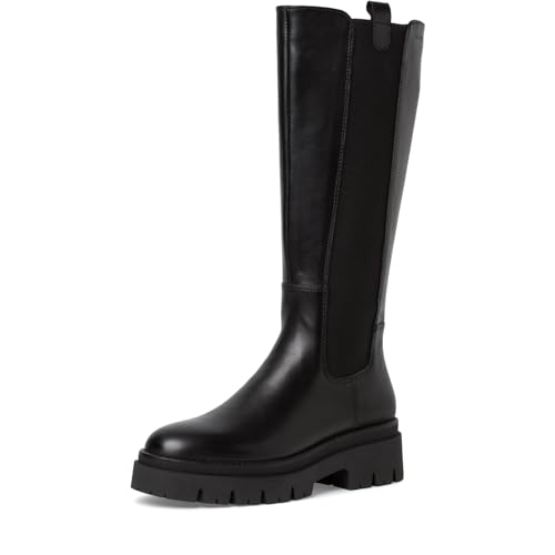 Tamaris Damen Stiefel Leder schwarz 37
