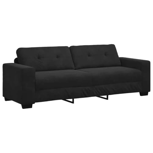 vidaXL 3-Sitzer-Sofa Schwarz 180 cm Samt