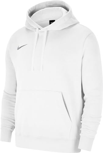 Nike Herren M Nk Flc Park20 Po Hoodie Sweatshirt, White/White/Wolf Grey, L EU