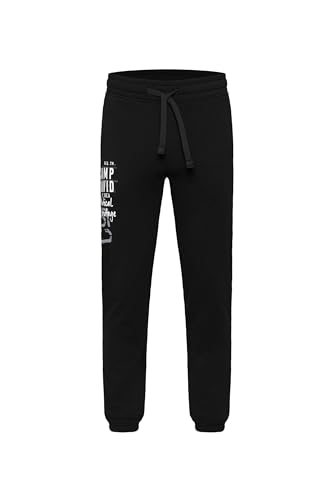 Camp David Herren Jogginghose mit Logo Print Black, XXXL