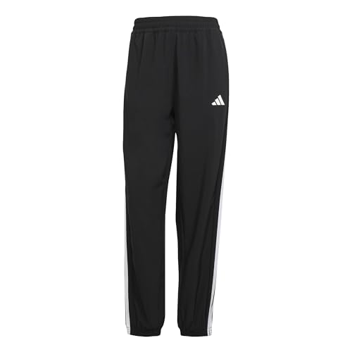 adidas Damen Train Essentials 3-Stripes Woven Pants, Black/White, S