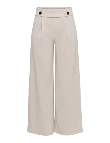 JDY Damen JDY geggo new long pants jrs nos Hose, Chateau Gray/Detail:black Buttons, L EU