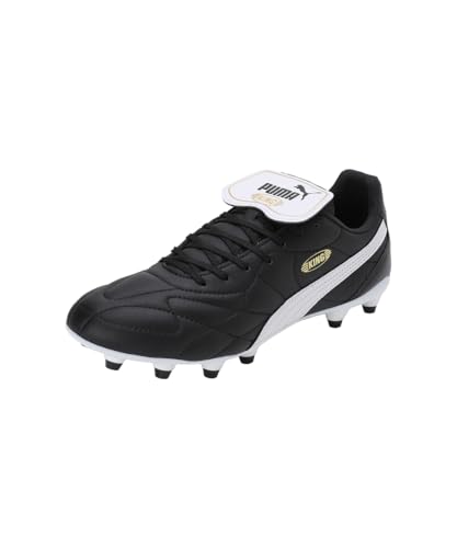 PUMA Unisex King Top Fg/Ag Fußballschuhe, Puma Black Puma White Puma Gold, 40 EU