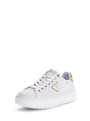 GUESS Damen DENESA12 Sneaker, weißgold, 37 EU