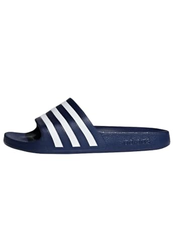adidas Unisex Adilette Aqua Slides, Dark Blue / Cloud White / Dark Blue, 39 EU