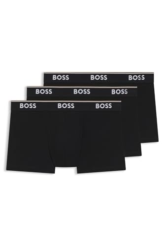 BOSS Hugo Herren Trunk 3p Co/EL Boxershorts, New - Black1, L