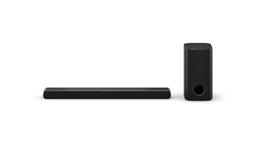 LG DS77TY 3.1.3 Dolby Atmos Soundbar (400W) mit kabellosem Subwoofer (eARC, HDMI, Optisch, Bluetooth) [2024], Schwarz