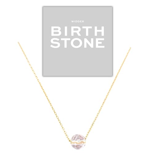 happymaker - Geburtsstein Kette, vergoldete Silberkette 925, Geburtsstein April mit echtem Edelstein Topas für Sternzeichen Widder, handgefertigt und größenverstellbar, Geschenkverpackung