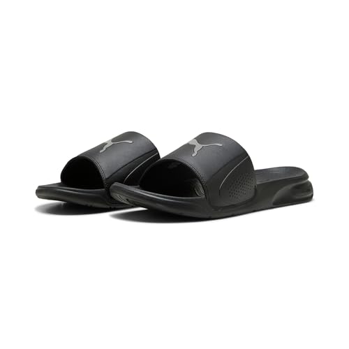 PUMA Unisex Softride Teamcat Slide Sandal, schwarzes Gusseisen, 43 EU, Puma Schwarzes Gusseisen, 43 EU