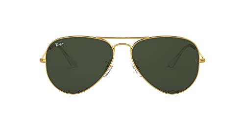 Ray-Ban Unisex Rb 3025 Sonnenbrille, Gold (Gestell: Gold Glas: Grau/Grün 001), Large (Herstellergröße: 62) EU
