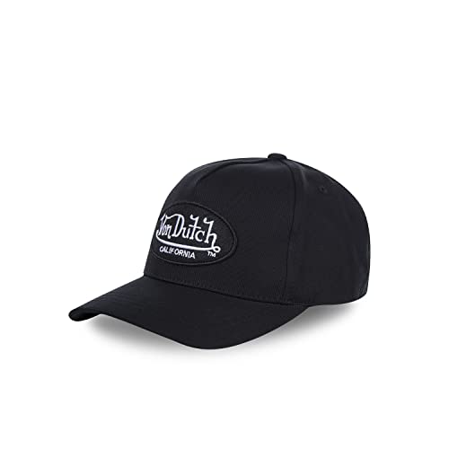 Von Dutch Tracker Kappe Herren 100% Baumwolle, Cap Herren, Hypoallergen, Bequem, Schwarz, Einheitsgröße